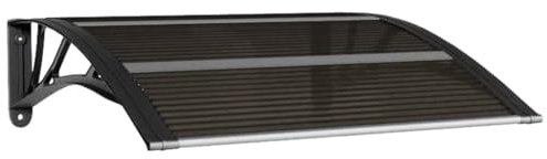 Auvent de Porte d'entrée, Marquise de Porte Extérieur Noir 80x75 cm Polycarbonate