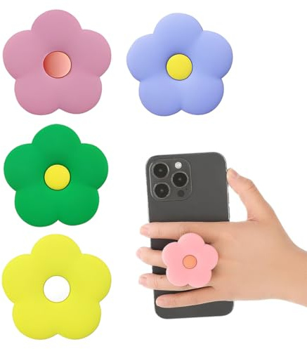 JYNXOR 4 Pezzi Impugnatura Smartphone, Accessori Smartphone Anello Telefono Supporto Dita Cellulare, Graziosi Porta Airbag Per Cellulare Con Motivo Fiori Maniglia, Airbag Phone Supporto