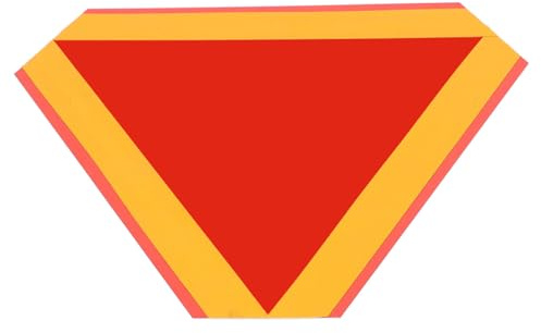 PERSELOSO Señal de Advertencia Triangular Reflectante Material Papel, Fácil Instalación para Vehículos de Baja Velocidad para Seguridad Vial y Uso en Remolques