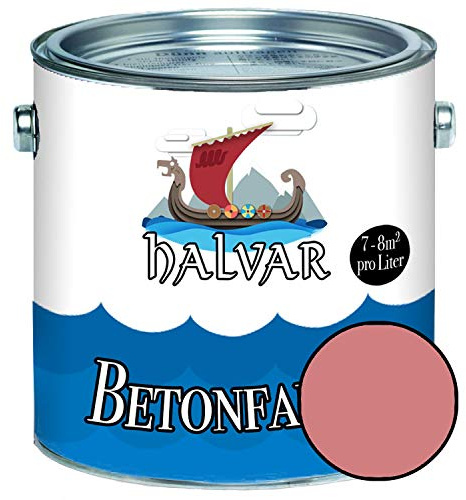 betongfärg/golvbeläggning sidenmatt röd RAL 3000-3031 fasadfärg (2,5 L, RAL 3014 Gammalrosa) Halvar