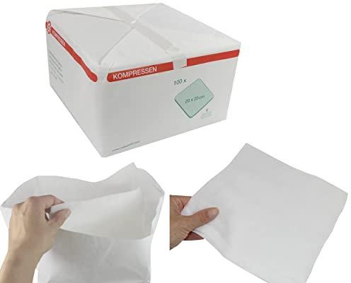 Mullkompressen unsteril 20 cm x 20 cm, 8fach, 100 St