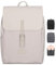 LARKSON Rucksack Damen Klein Beige - Ida - Kleiner Damenrucksack für Freizeit, Uni oder City - Mit Laptop Fach (bis 13 Zoll) - Elegant & Nachhaltig - Wasserabweisend