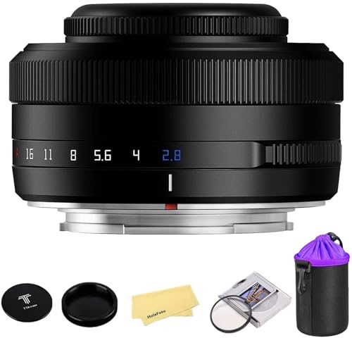 TTARTISAN AF 27mm f2.8 APS-C Frame Lens Ultra-Compact Pancake Lens for Fuji X Mount Cameras for Fujifilm XS10 X-E4 X-T10 X-T20 X-T3 X-T4 X-T100 X-T200 X-T30 X-Pro1 X-Pro2 X-Pro3 X-E1-Black