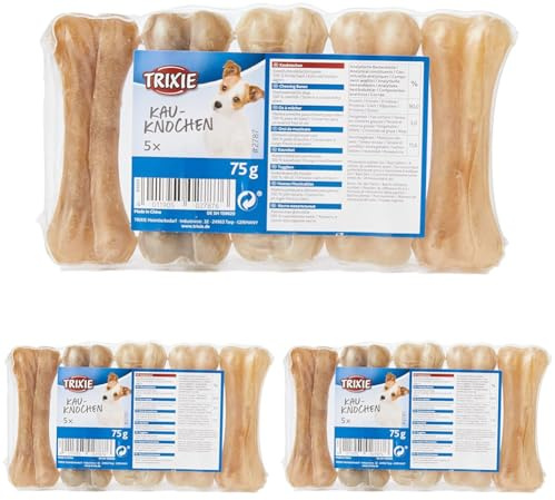 Trixie 2787 Os à mâcher pressés 8 cm 5 × 15 g (Lot de 3)