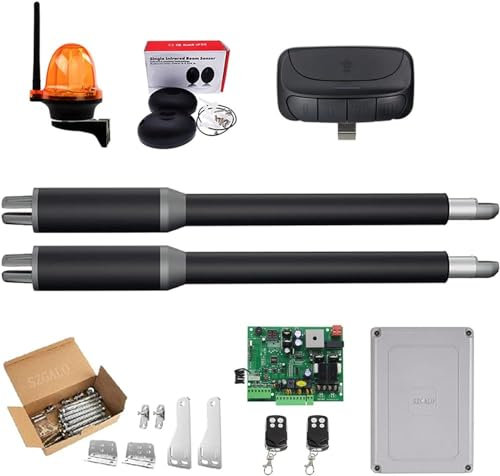 Electric Swing Gate Opener Kit 200KGS - Automatic Dual Arms Motor Actuator Closer for Access Control - Swing Door Gate Opener Operator