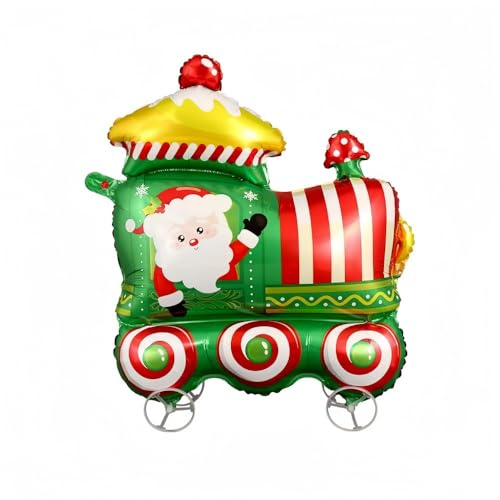 Christmas Foil Balloons,3D Walking Foil Balloon with Wheels,Xmas Party Balloons Decorations,Perfect for Christmas party, New Year, birthday,festival, kids p arty, home etc.