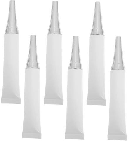 PLAFOPE 6 Piezas Tubos De Embalaje Para Cosméticos Tubos Vacíos Expresibles De Blancos Rellenables Para Loción Para Brillo De Labios y Crema De Ojos