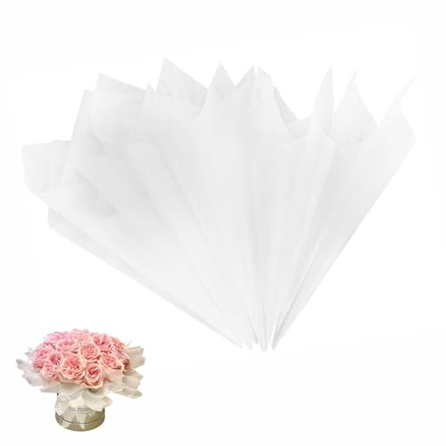 76 Pezzi Carta Impermeabile per Bouquet Fogli Carta Regalo Floreale in Cotone Pieghettato Ritirabile Bouquet di Fiori Fodera Carte per Confezione Regalo