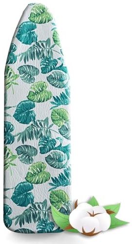 OPOLDBDMAC Ersättningsöverdrag För Strykbräda 15x54 Strykjärnsöverdrag Med Tjock Vaddering Ersättningsöverdrag För Strykbräda Kraftigt Strykbrädsöverdrag(Monstera leaf)