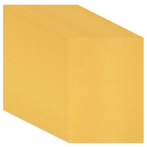 40 ark guldskimmer kartongpapper, gyllene glitterpapper för pyssel, 250 g/m², glitterpapper DIN A4 20,2 x 29,2 cm glitterpapper, glitterkartong för gratulationskort, inbjudningar scrapbooking