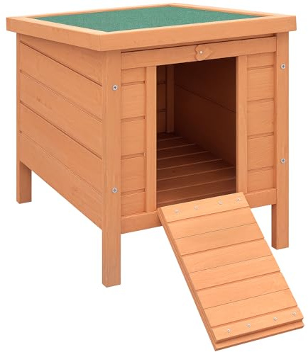 PawHut Conejera Madera de Exterior Jaula para Conejo Cobaya Casa para Animal Pequeño 51x42x43cm