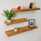 BestLoft Wandregal Wandboard Regal Wand Schweberegal Holzregal Bücherregal Wand Wandregal Holz kleines Regal Küchenregal Wand Shelf Schweberegal Eiche mit Baumkante Naturkante (60cm)
