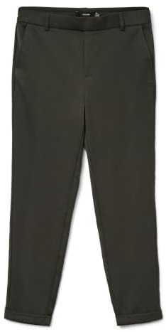 VERO MODA Vmmaya Mr Loose Solid Pant Noos Pantaloni, Donna, Grigio (Peat), L / 32L