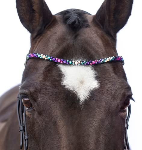 MagicTack Cinghia frontale a forma di cavallo, misura grande, colore: verde e rosa