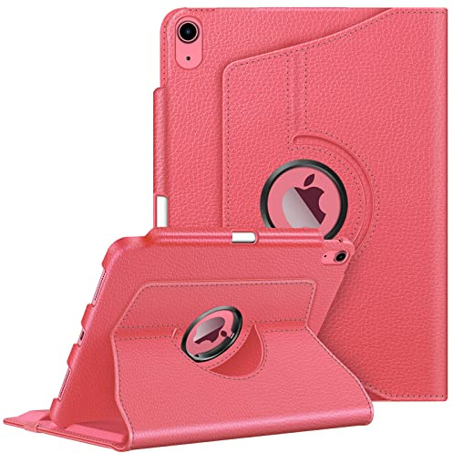 Fintie Hülle für iPad 11 Generation 11 Zoll 2025 (A16), iPad 10 Generation 10.9 Zoll 2022 mit Pencil Halter - Schutzhülle Cover mit 360 Grad drehbarem Ständer und Auto Schlaf/Wach, Pink
