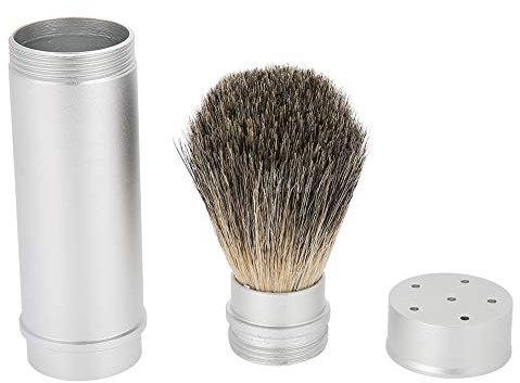 Reiner Dachshaar-Rasierpinsel, Herren-Rasierpinsel Mit Aluminiumgriff Zur Verwendung Mit Dem Rasierer, Erzeugt Dicken Schaum Für Persönliche Und Professionelle Rasiergeschenke, Salon, Zuhause, Reisen