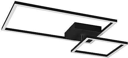 Reality Leuchten LED Deckenleuchte Padella R62642432,Metall Schwarz matt, inkl. 25 Watt LED, Switch Dimmer