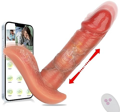 EATFEED Realistischer Dildo Vibrator mit Stoßfunktion, klassische Soft klein 13cm Dildos mit klitoris Vibration, Diloschwanz Vibratorensets für Frauen, Sex Spielzeug für Die Frau Männer