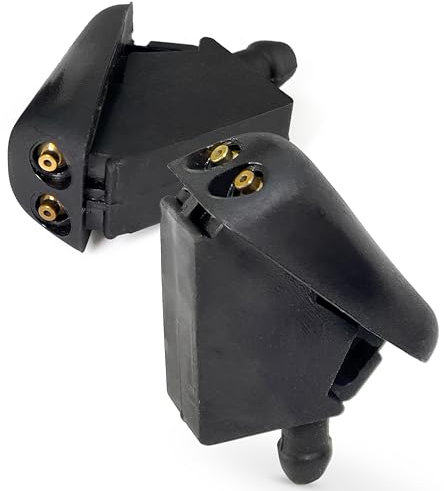 Click&Fit Ugelli lavavetri regolabili a 2 vie compatibili con Ford Focus Mk2 Mk3 2004-2018, Mondeo 2007-2014, Fiesta 2001-2007 C-Max - Getti di ricambio per tergicristalli BM5117666AB, non riscaldati