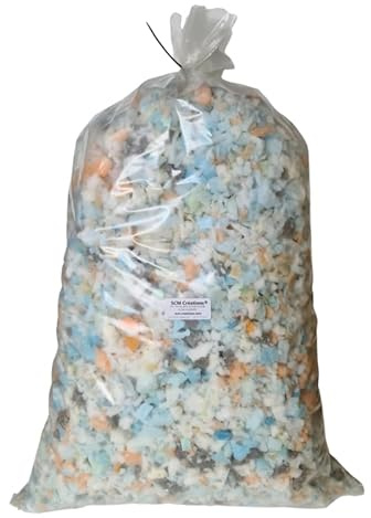 SCM Créations Sac de Flocons de Mousse 50 litres | Rembourrage Coussins, Poufs, Peluche Crochet canapé Artisanat Couture | garnissage Haute qualité