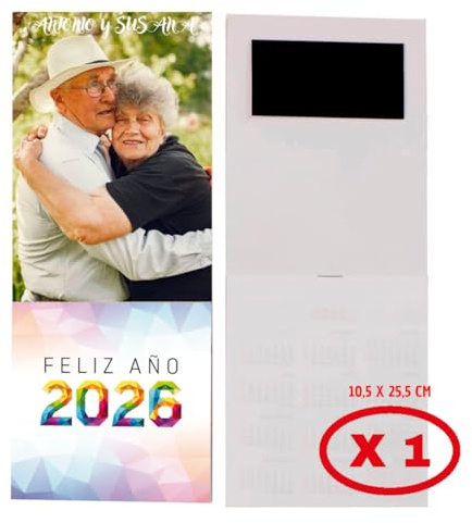 Calendario 2026 Personalizado con Imagen/Logo con Imán. Calendario Magnético con Faldilla. Incluye Festivos y Santoral. Packs de 1,5,10,20. Regalo para Clientes, Empresas (1, 10x15)