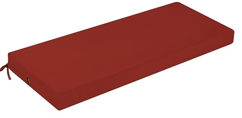 PRIMEPATIO Cojín para banco de jardín, Cojín de asiento de espuma cómodo, cojín de asiento impermeable, funda para columpio Hollywood con bandas, cojín acolchado grueso para muebles