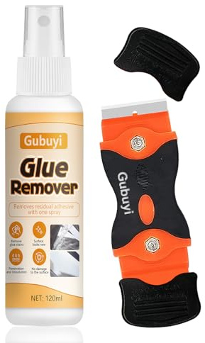 120ml Disolvente Pegamento, Quita Adhesivos, Quita Adhesivos Coche, Eliminador de Residuos Pegamento, Disolvente para Quitar Etiquetas y Adhesivos, Superficies de Coches, Azulejos, Vidrio y Metal