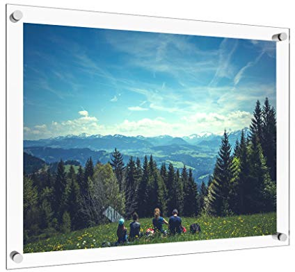 Vale Arbor Clear Acrylic Picture Frame for Certificate and Photos 18x24, Large Floating Frame, Modern Photo Frames for Wall, Clear Acrylic Frames for Diplomas & Poster (Actual Size 20.68x26.68)