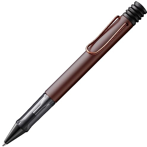 LAMY Lx marron Kugelschreiber - leichter Kuli mit transparenten, ergonomischen Griff & eloxiertem Aluminiumgehäuse - inkl. Großraummine LAMY M 16 in schwarz & Metalletui
