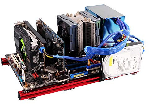 Öppet PC -fodral, DIY Öppen aluminiumlegeringsram Mini ATX PC -ram, Öppen ram datorram, Öppen ramdesign med bra värmeavledningsprestanda