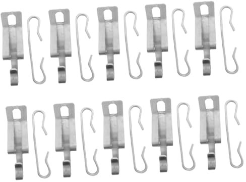 Angoily 20pcs Aluminum Heat Cable Clips Spacers Kit Cable Clips Holder for Roof Gutter Outdoor Insulation