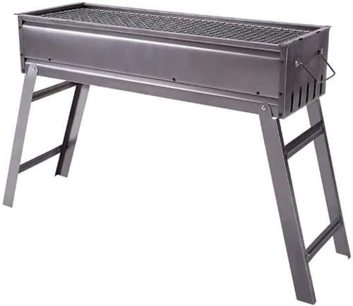 Camping Grill Träkol Utomhusfällbar Kolgrill Bärbar För Trädgårdscamping Familjemiddagar Campinggrill Picknickgrill(50 * 47 * 23cm)