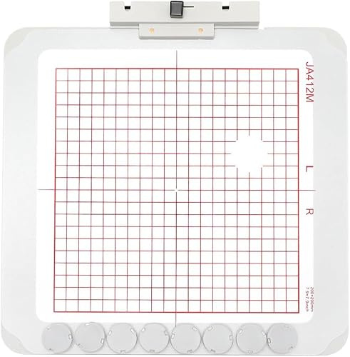 Sew Tech JA412M - Aro de bordado magnético para Janome Memory Craft MC 500E 400E 550E Elna Expressive 200 mm x 200 mm
