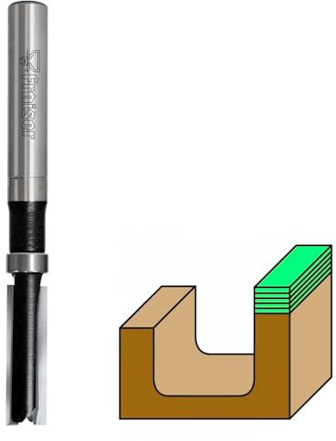 Fraiser Kopierfräser för små och precisa arbeten - Mini fräser med övre tryckring, diameter 6,4 mm, skaft 6 mm - för överfräs och kantfräs