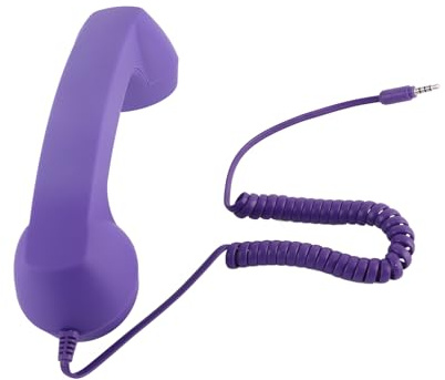 Cocoarm Teléfono Retro Teléfono, Receptor Telefónico Vintage con Sonido HD, 3.5 Mm y USB C Compatible para Inteligentes y Tabletas (Purple)