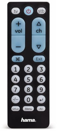 Hama IR Funktasten Schwarz Fernbedienung - IR Funkfernbedienung (TV, STB, universal, schwarz, Kunststoff, Tasten)
