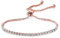 Philip Jones Rose Gold Plated Solitaire Friendship Bracelet Created with Zircondia® Crystals