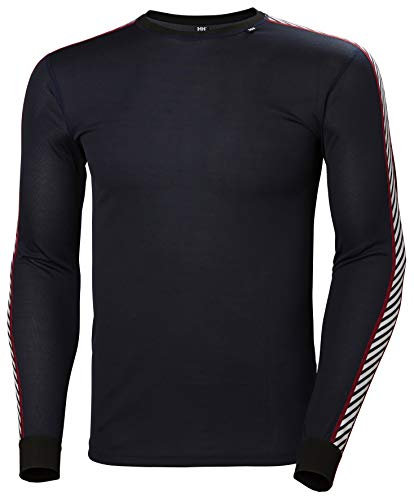 Helly Hansen Men's Hh Lifa Stripe Crew Long Sleeve T Shirt, Navy/Marine, S UK