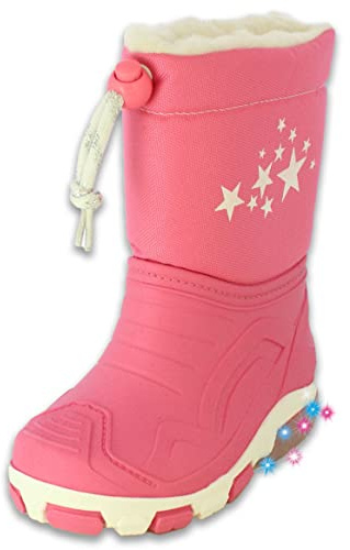 Beck M dchen Blinking Stars Rain Boot, Pink, 22 23 EU
