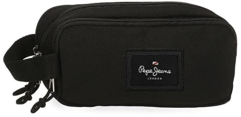 Pepe Jeans Aris Étui Triple, Noir, Trousse Triple