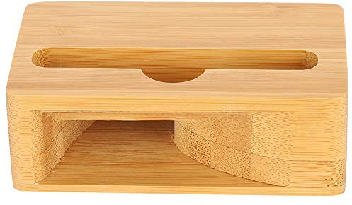 Support de Téléphone en Bois de Bambou, Station d'accueil D'Amplificateur de Haut-Parleur, Support de Téléphone Portable avec Amplificateur de Son, Support de Téléphone Portable