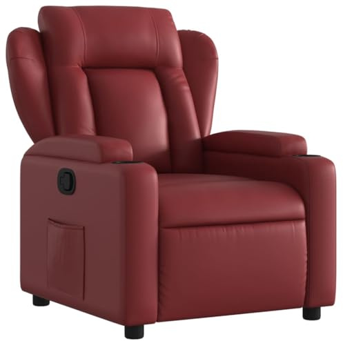 vidaXL Poltrona Reclinabile Rosso Vino in Similpelle, Poltrona reclinabile, Poltrona elettrica, Poltrona Singola, Poltrona reclinante, Poltrona