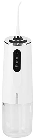 Einfach zu bedienende Munddusche mit 360° drehbarer Düse - Zahnreiniger für Tiefenreinigung zwischen den Zähnen (Weiß)