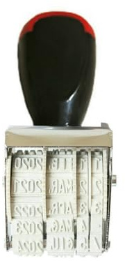 Timbro Datario Manuale (Mese in Italiano), Datario in Gomma Dimensioni Stampa 27 mm x 5 mm, Regolabile 12 Anni, per Casa, Negozio, Ufficio ecc.