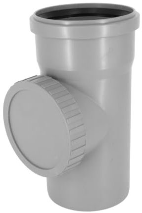 KACZMAREK Fallrohrfilter DN 110 Grau PP Revisionsrohr Reinigungsrohr Kunststoff Stopfen | Abwasser | Installation | Kanalrohrsystem | Abwasserrohr | Kanalrohrsystem | komplettes HT-System