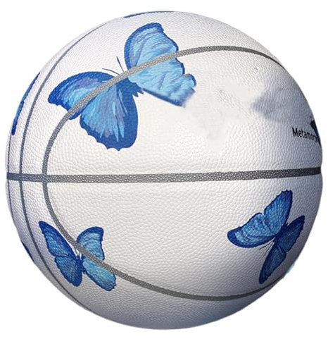 Shenrongtong Outdoor-Basketball, professionelles Schmetterlings-Design, Gummi-Basketball – wiederverwendbares Sportzubehör, Trainingswerkzeug für Wettkampf, den täglichen Gebrauch