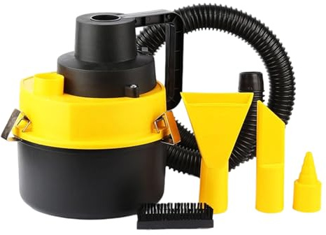 Generico Aspiratore Auto, 120W per Veicoli, Aspiratore Bagnato Asciutto per Pulizia Auto Portatile con Spazzola per Interni e Tappezzeria