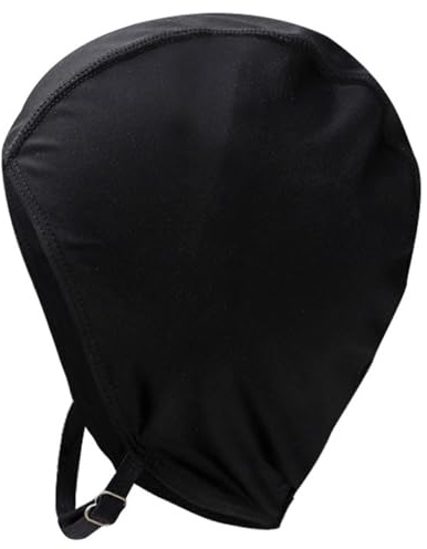 SkyPOOU Gorro de natación unisex con correa ajustable para adultos, hombre y mujer, cómodo de llevar, traje de neopreno para natación