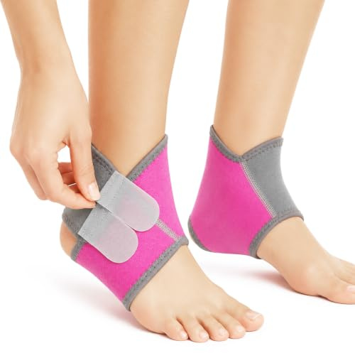 Ankelbandage för barn, fotled, justerbart fotledbandage | Andas ankelbandage med kardborreband, för löpning dansskoter skidåkning