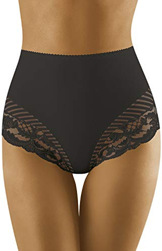 Wolbar Femme Culotte Slip Élégant WB436, Noir,XL